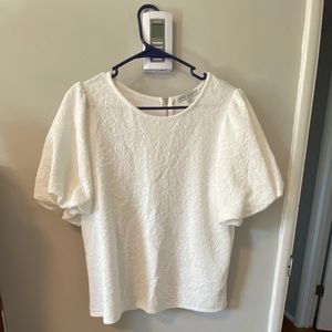 Green Envelope Quilted Top with Puffed Sleeve